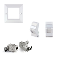 LinkIT Cat.6/6A STP 86x86 Ramme 2xRJ45 For uttak fra kanal , 86x86mm