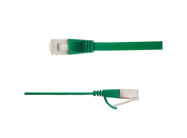 LinkIT Flat U/FTP Cat6a grønn 4.5m AWG 32/7 , PVC , 1,85x6mm 