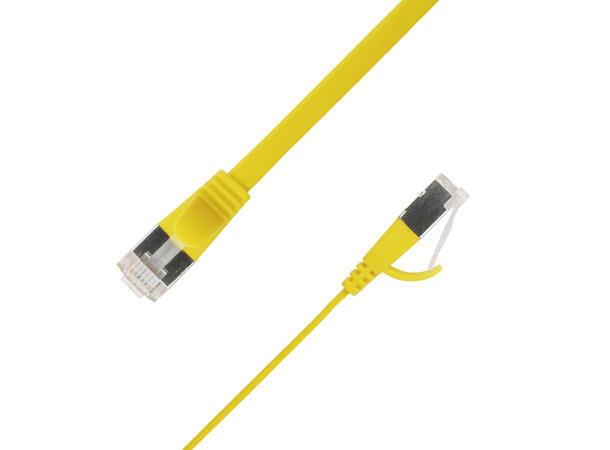 LinkIT Flat U/FTP Cat6a gul 3m AWG 32/7 | PVC | 1,85x6mm 