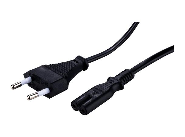 LinkIT strømkabel CEE 7/16 - C7 svart 7m Euro - C7 , 2 x 0,75mm² , PVC 