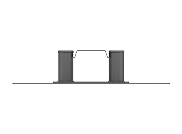Multibrackets Basic 180 gulvplate Svart, tilbehør til Basic 180 tralle