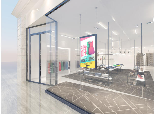 Multibrackets Gulvstativ OM55N-D Svart, 80 Kg, for Samsung OM55N-D 