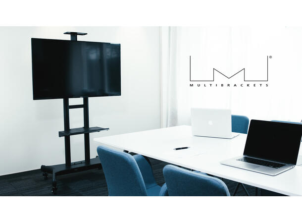 Multibrackets Gulvtralle Basic 180 Sort, 90kg, 800x500, 55-86", ink hylle 