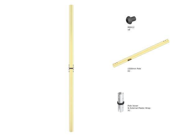Multibrackets Pro Extension Pipe 3m Brass 