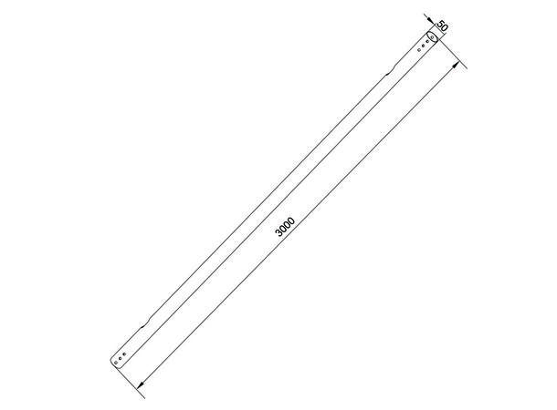 Multibrackets Pro Extension Pipe 3m Brass 