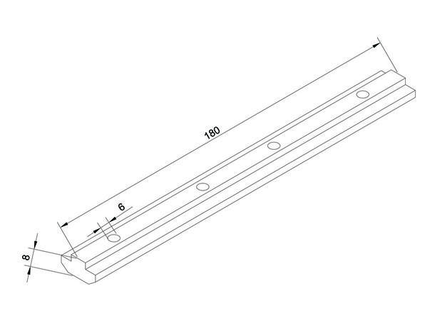 Multibrackets Pro Rail Extention bar 4 stk, sølv 