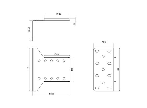 Multibrackets Pro Single display plate from wall 