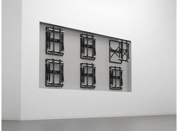 Multibrackets Push Video Wall Slim Svart,35Kg, 600x400, 40-55" 