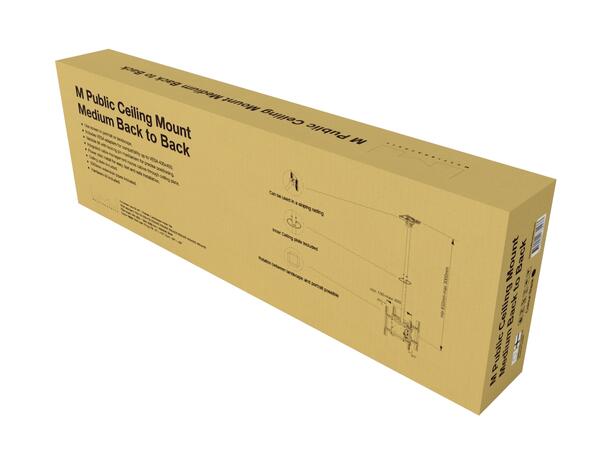 Multibrackets Takfeste Medium B2B Sort, 32-55", 65 Kg, lengde 83-313cm 