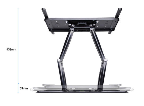 Multibrackets Veggfeste T/T Plus Sort, 400x400, 40kg, 44cm, 32-65" 