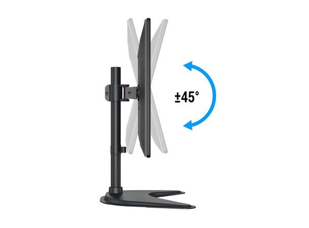 Multibrackets bordstativ Basic Single S Svart, 15"-27", 10kg, Vesa 75, 100 