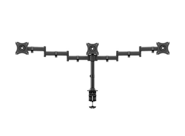 Multibrackets bordstativ Basic triple Svart, 3 x 15"-27", 24kg, Vesa 75, 100 