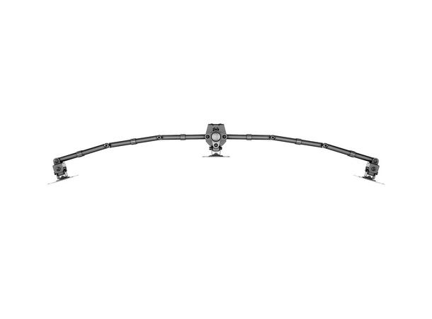 Multibrackets bordstativ Basic triple Svart, 3 x 15"-27", 24kg, Vesa 75, 100 