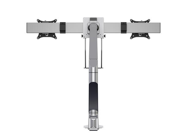 Multibrackets bordstativ gass arm single Sølv, VESA 75-100, 10Kg, Duo Crossbar 