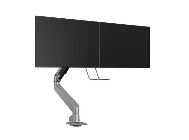 Multibrackets bordstativ gass arm single Sølv, VESA 75-100, 10Kg, Duo Crossbar 