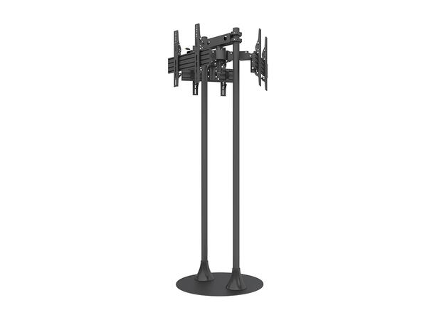 Multibrackets gulvstativ triple Pro Svart, 3x30Kg, 400x400, 32-65" 