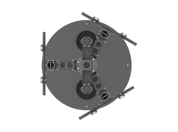 Multibrackets gulvstativ triple Pro Svart, 3x30Kg, 400x400, 32-65" 
