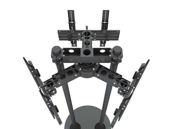 Multibrackets gulvstativ triple Pro Svart, 3x30Kg, 400x400, 32-65" 