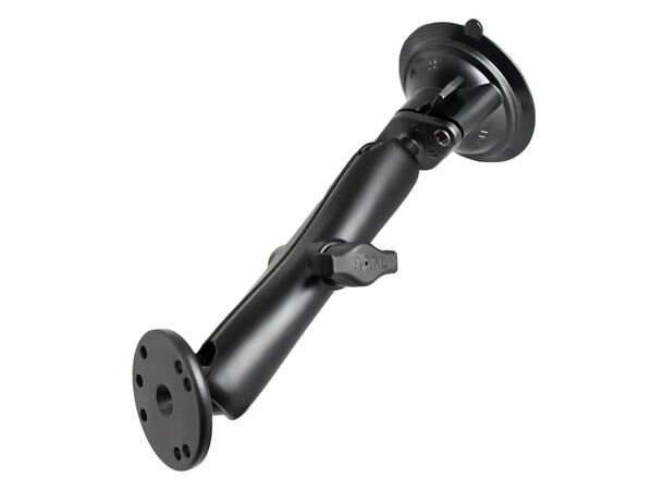 RAM Mount Twist-Lock Suction Cup Double Ball Mount with Round Plate
