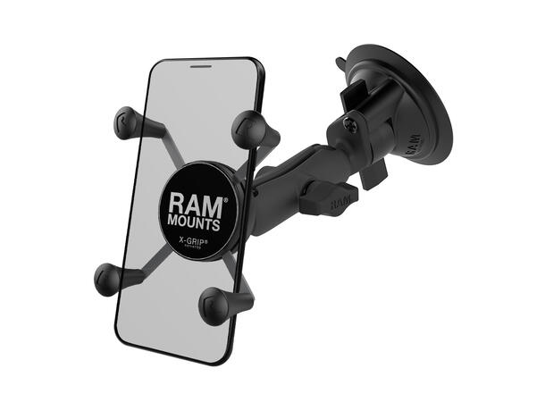 RAM Mount X-Grip holder med sugekopp For iPhone/Galaxy 