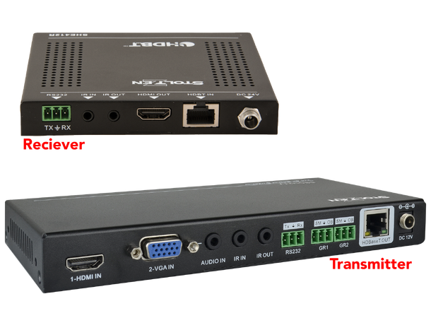 Stoltzen SCU21 HDBaseT 2:1 Switch Kit HDMI & VGA switch med HDBT ekstender 
