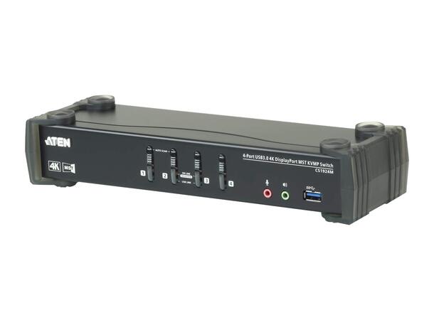 Aten KVM  4-PC 1-Bruker CS1924M USB 3.0, Displayport 1.2, 4K