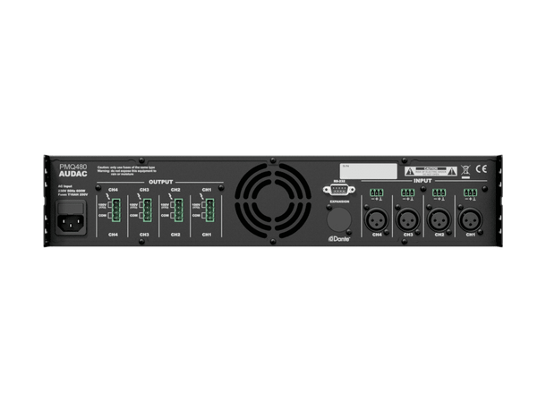 Audac Forsterker PMQ480 DSP 4x480W RMS 100V RS232 