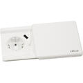 EVOline Square80 hvit 1x stikk , 1x 1000mA , USB lader , Qi