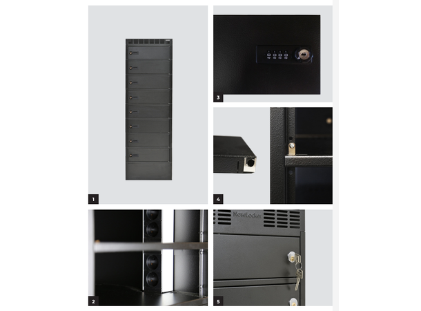 Leba NoteLocker 8 Manual codelock | H1240xW400xD450 