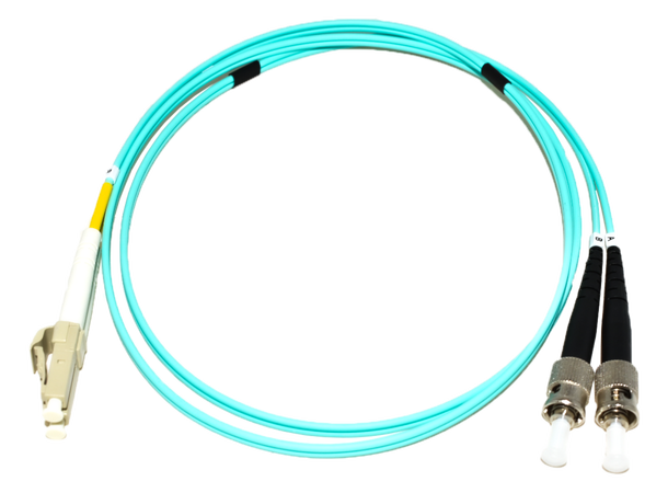 LinkIT fibersnor OM3 LC/ST Aqua  30,0m Duplex MM OM3 50/125 LSZH, 2mm