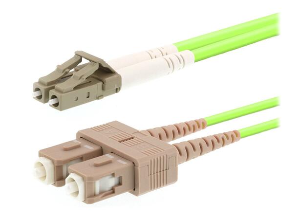 LinkIT fibersnor OM5 LC/SC Lime  2,0m WDM 100G, Duplex MM 50/125 LSZH, 2mm 