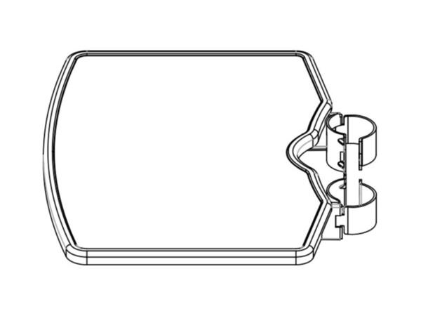 Multibrackets Hylle for Basic 150, sort 