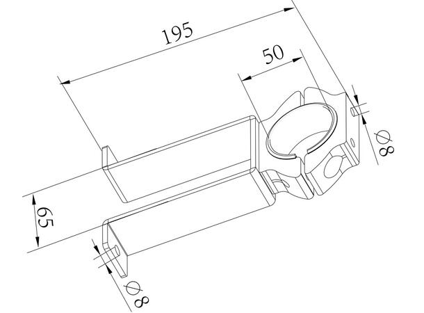 Multibrackets Pro Pole Clamp Wall Bracke Black 