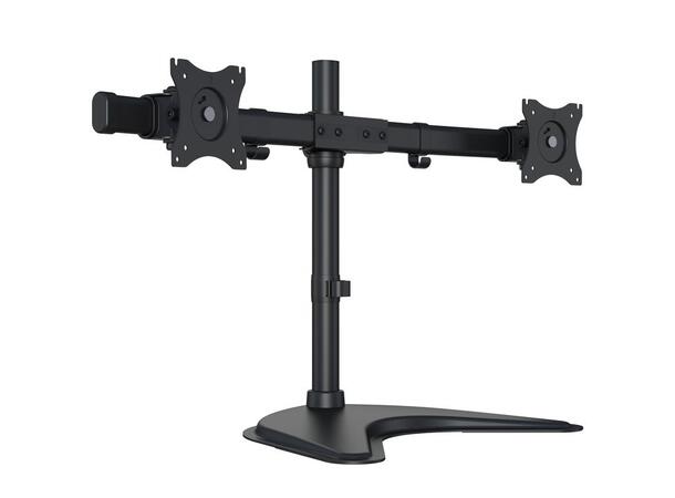 Multibrackets bordstativ Basic Dual S Svart, 2 x 15"-27", 10kg, Vesa 75, 100 