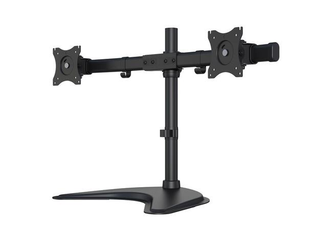 Multibrackets bordstativ Basic Dual S Svart, 2 x 15"-27", 10kg, Vesa 75, 100 