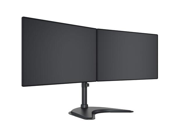 Multibrackets bordstativ Basic Dual S Svart, 2 x 15"-27", 10kg, Vesa 75, 100 