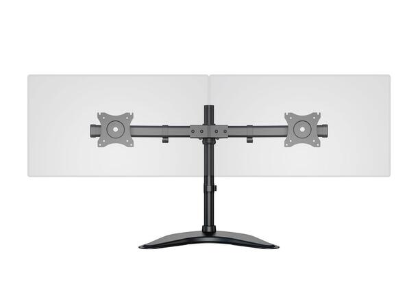 Multibrackets bordstativ Basic Dual S Svart, 2 x 15"-27", 10kg, Vesa 75, 100 