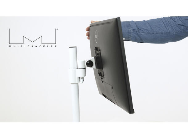 Multibrackets bordstativ Single Hvit, Officeline, VESA 75, 100, 15-30" 