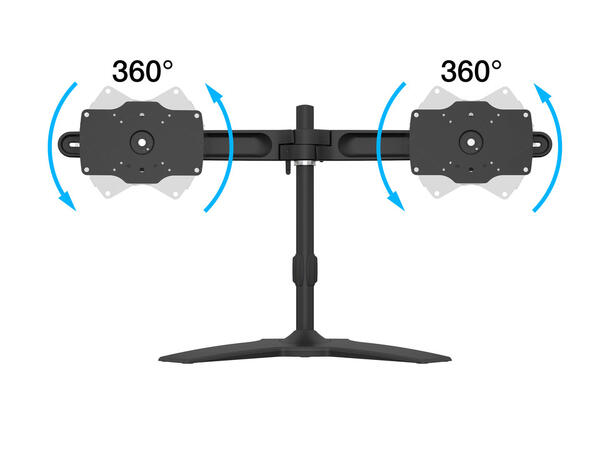 Multibrackets bordstativ, Dual 24-32" Sort, maks VESA 200x100, 15 kg pr skjerm