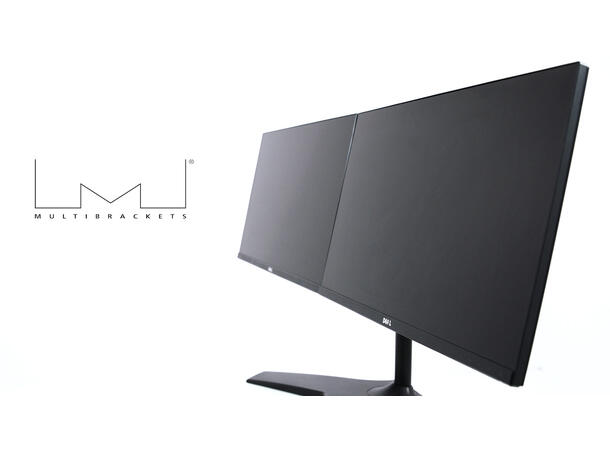 Multibrackets bordstativ, Dual 24-32" Sort, maks VESA 200x100, 15 kg pr skjerm 