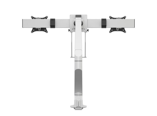 Multibrackets bordstativ gass arm single Hvit, VESA 75-100, 10Kg, Duo Crossbar 
