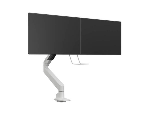 Multibrackets bordstativ gass arm single Hvit, VESA 75-100, 10Kg, Duo Crossbar 