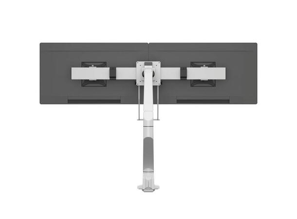 Multibrackets bordstativ gass arm single Hvit, VESA 75-100, 10Kg, Duo Crossbar 
