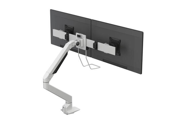 Multibrackets bordstativ gass arm single Hvit, VESA 75-100, 10Kg, Duo Crossbar 