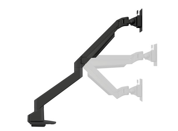 Multibrackets bordstativ gass arm single Hvit, VESA 75-100, 10Kg, Duo Crossbar