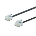 Teleledning RJ11/RJ11 (6P4C),  3 meter Svart, modular kabel