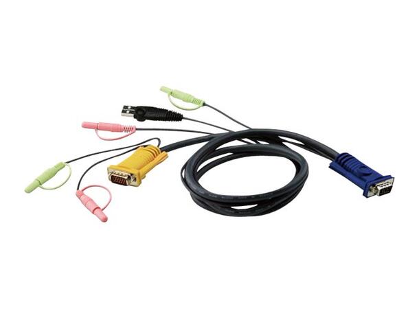 Aten KVM Kabel USB 3,0m 2L-5303U VGA, USB, Lyd