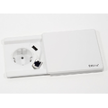 EVOline Square80 hvit 1x stikk 1x 1000mA USB lader Qi RJ45