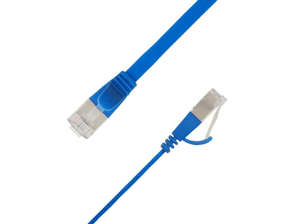 LinkIT Flat U/FTP Cat6a blå 5m AWG 32/7 , PVC , 1,85x6mm 