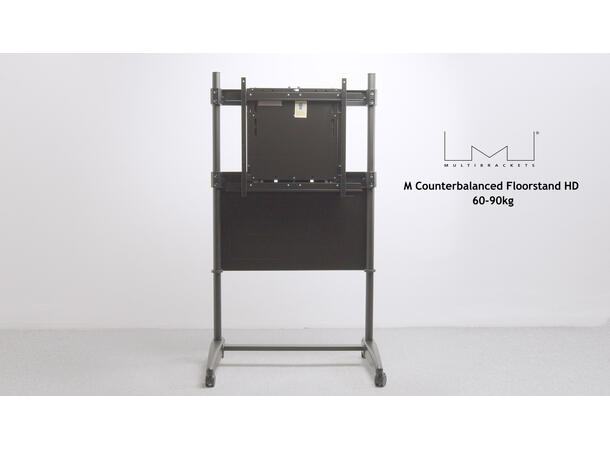Multibrackets Gulvstativ Counterbalanced Svart, 40-60kg, 800x700, 32-75" 